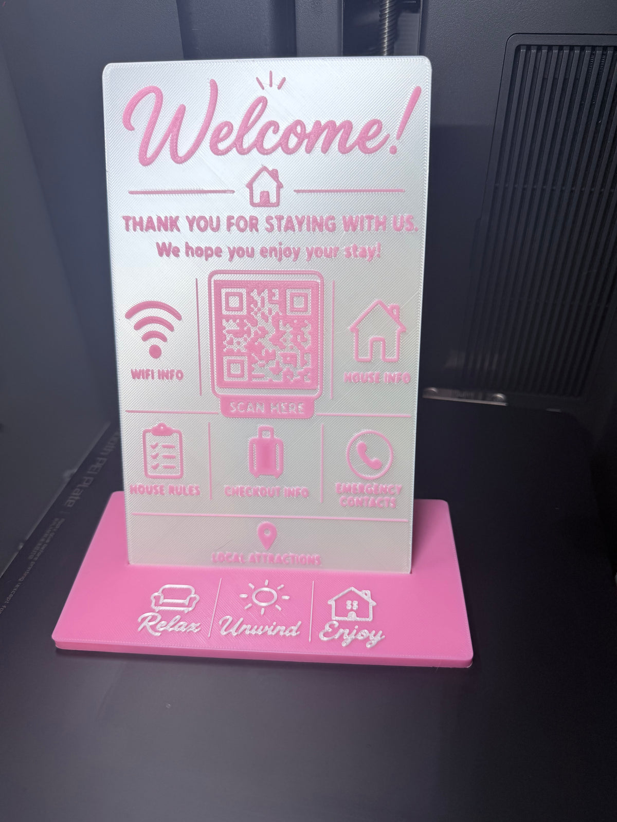 Custom Vacation Rental QR Sign